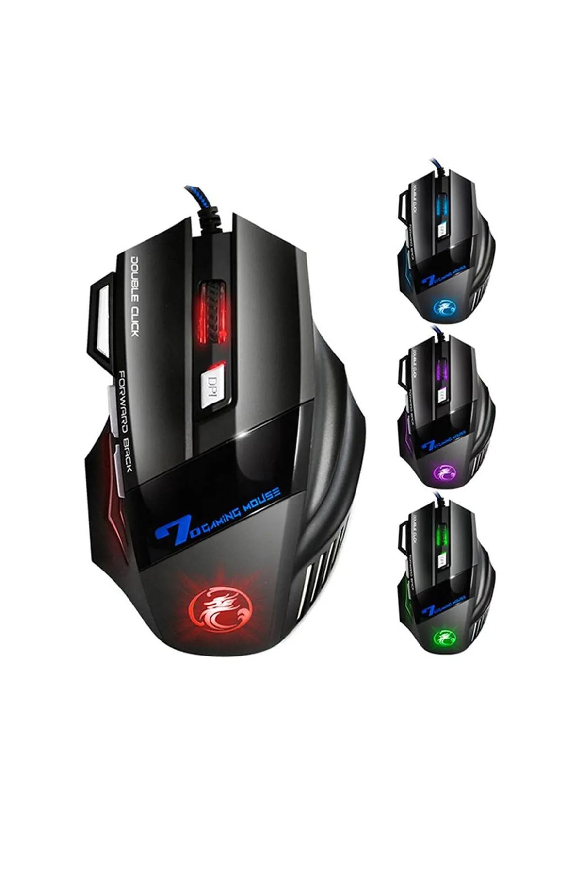 Sonia X7 Oyun Mouse Kablolu Usb Optik Oyuncu Mause Ergonomik Led Işıklı Gaming 7 Tuş Fonksiyonlu